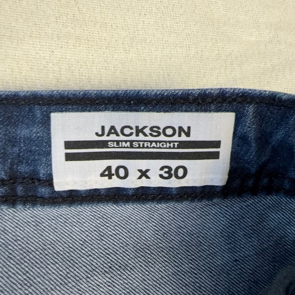 Buffalo David Bitton Jackson Slim Straight Jeans Mens 40x30 Blue Medium Wash - Picture 4 of 8